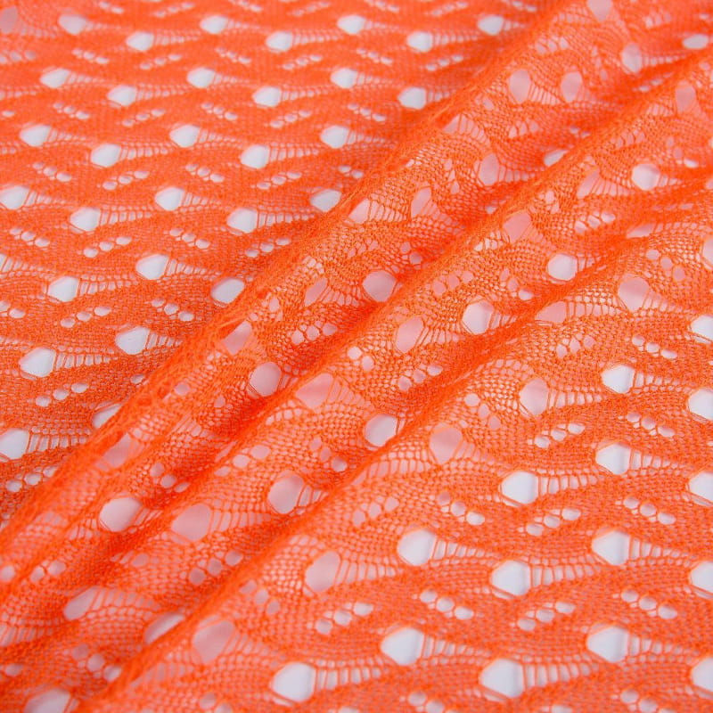 Červená dutá vzor Jacquard Priedušná tkanina rebrovaného oblečenia